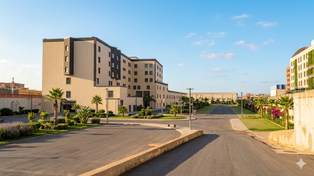 Vue extérieure de l'Hôpital Numidia